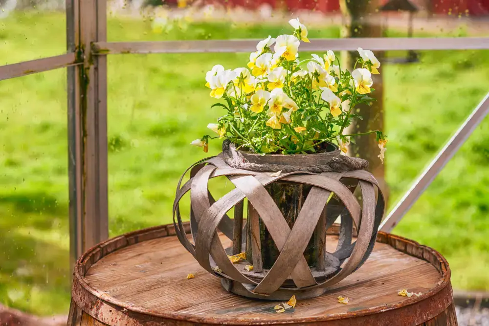 Objets en métal rouillé : la dernière tendance en décoration de jardin