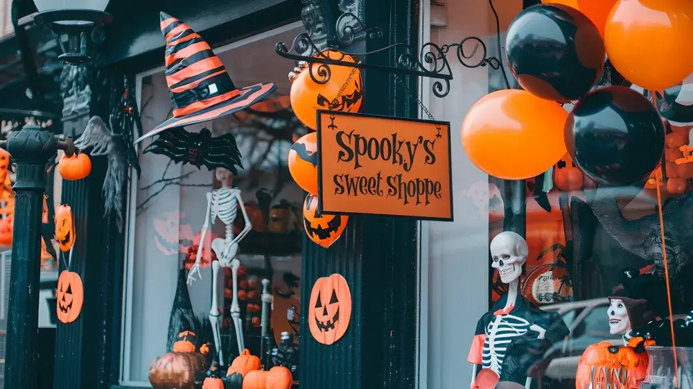 Halloween Decorations for Shops and Their Exteriors